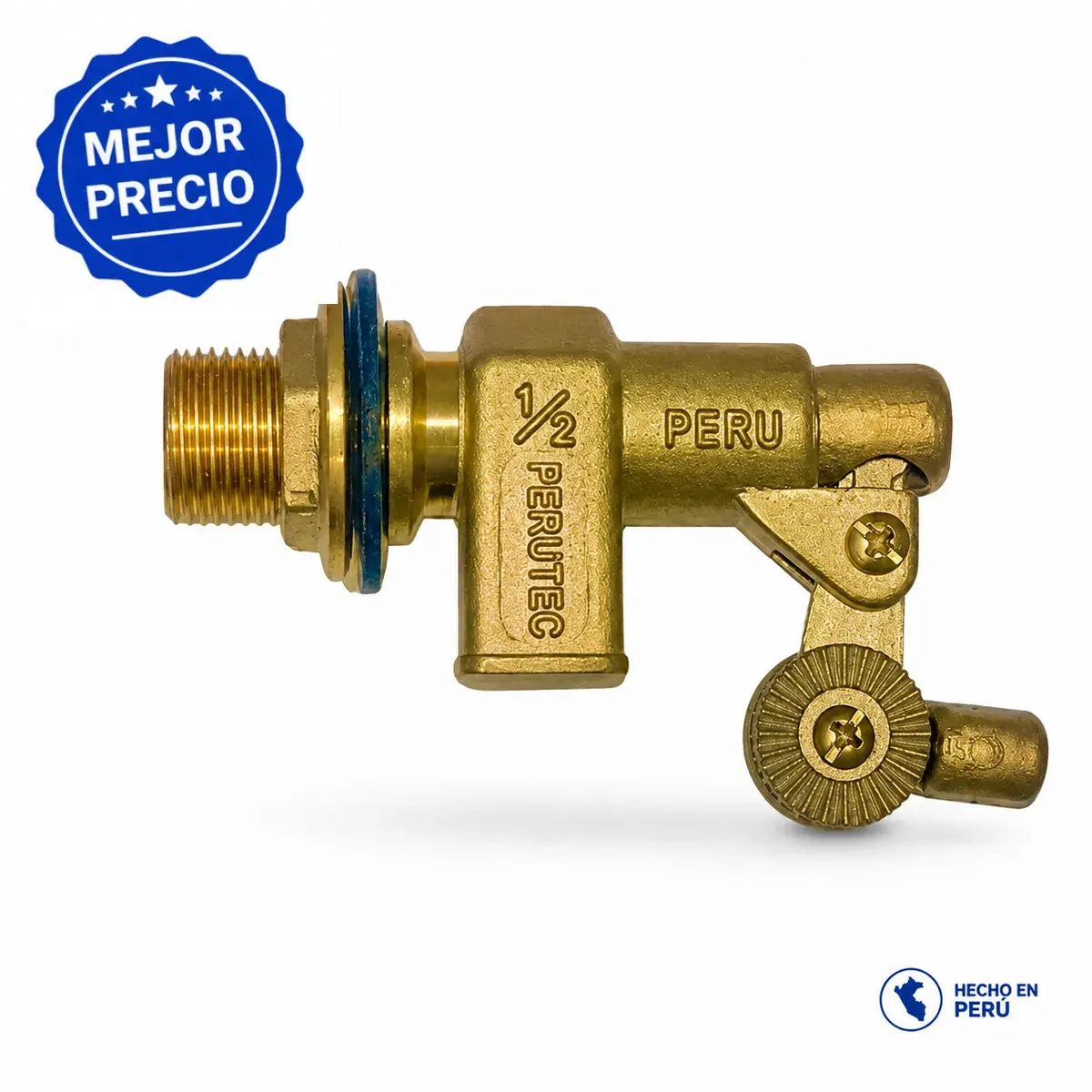 P PERU TEC - Valvula Cisterna 1/2" (Sin Boya)
