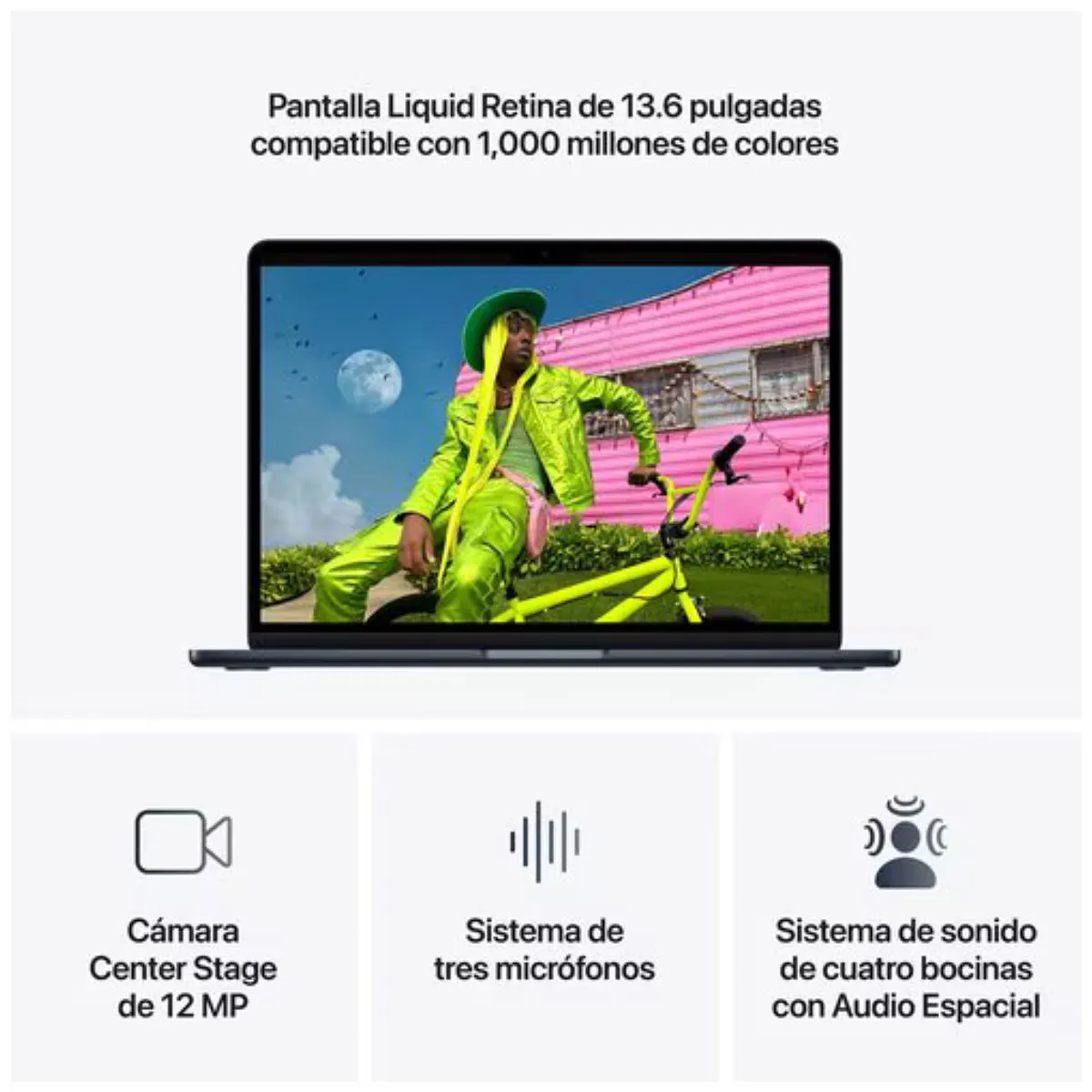 APPLE - Laptop Apple MacBook Air M5 16GB 512GB SSD 13.6" Liquid Retina Medianoche