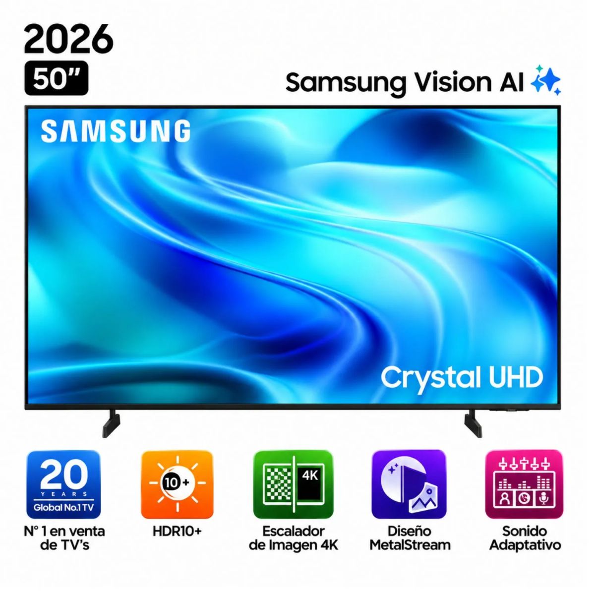 SAMSUNG - Televisor Samsung 50'' UN50U8000HGXPE UHD Vision AI Smart TV (2026)