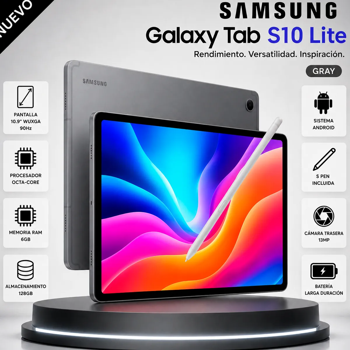 SAMSUNG - Tablet Samsung Galaxy Tab S10 Lite 10.9 6GB 128GB - GRIS
