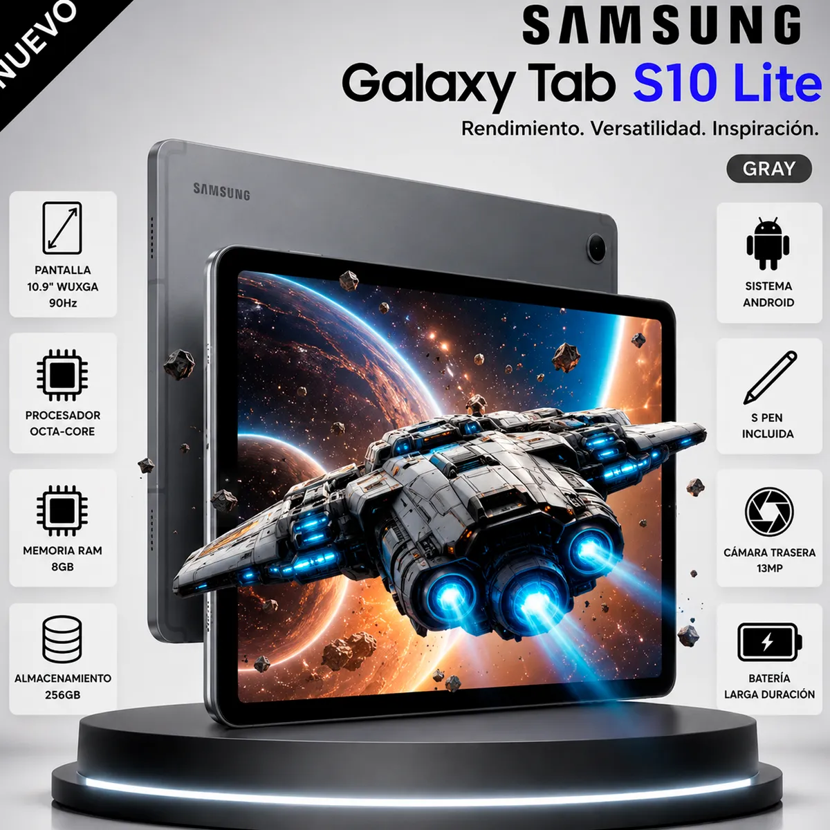 SAMSUNG - Tablet Samsung Galaxy Tab S10 Lite 10.9 8GB 256GB - GRIS
