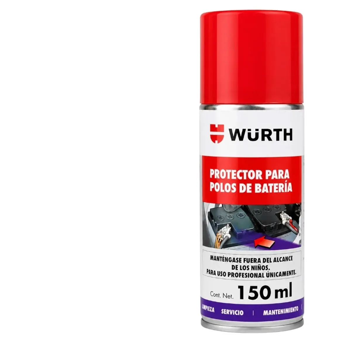 Protector para Polos de Batería Würth Spray 150 ml, marca WURTH - Foto 2