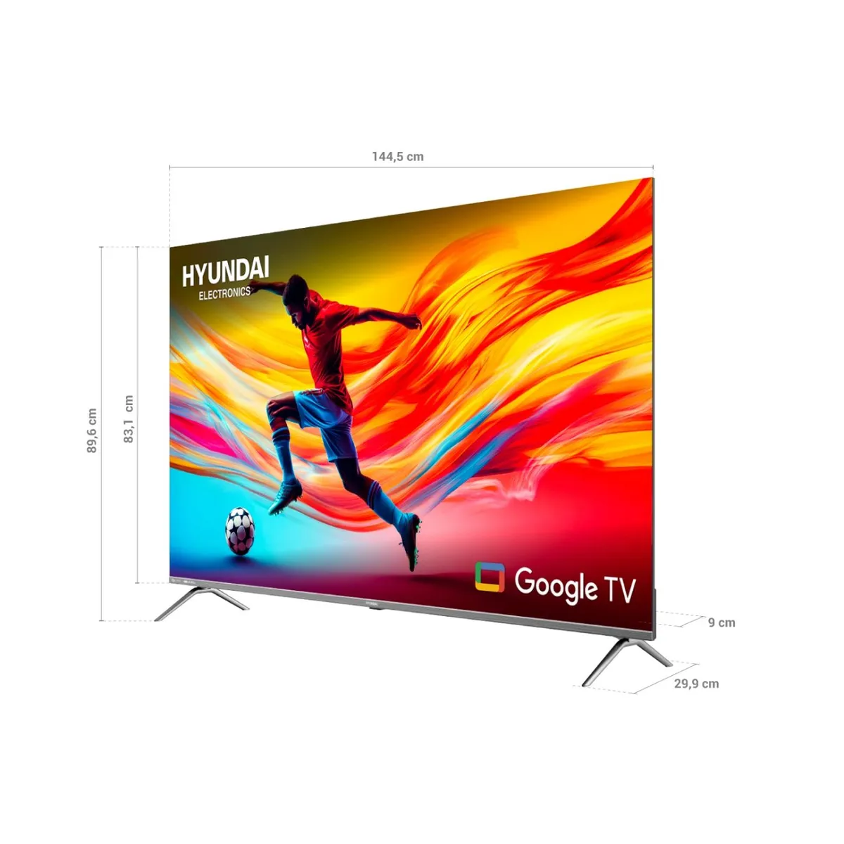 HYUNDAI - Televisor Smart 65'' Hyundai  QLED UHD 4K HYLED6513QG GoogleTV