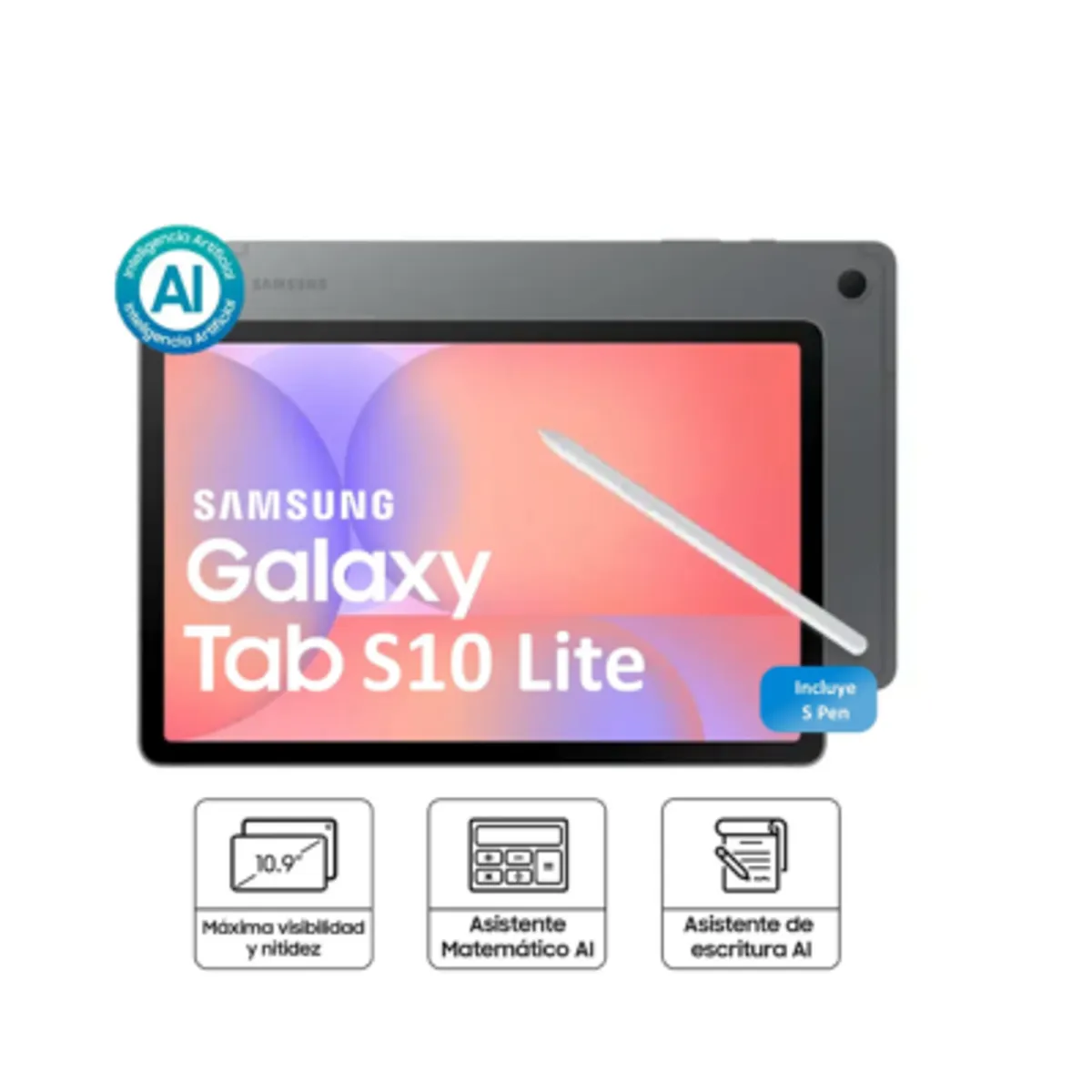 SAMSUNG - TABLET SAMSUNG GALAXY TAB S10 LITE GRAY 6RAM 128GB