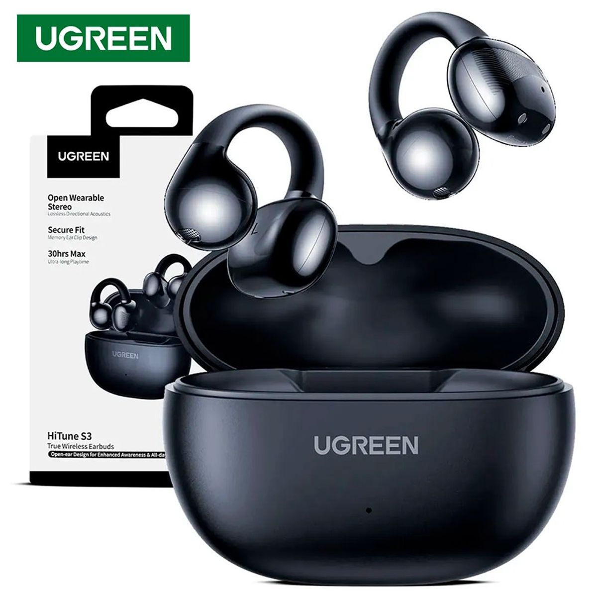 Audífonos Inalámbricos Open-Ear Ugreen HiTune S3 Bluetooth 5.4 Clip-On ...