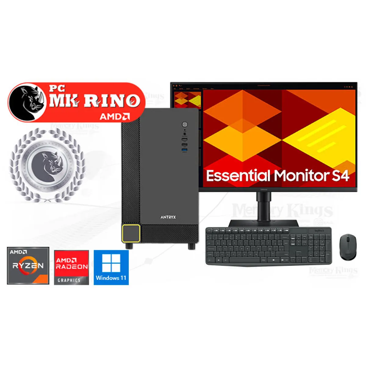 AMD - Computadora AMD Ryzen 7 7700 XM-420 16GB 1TB SSD 27" Radeon Windows 11 Pro