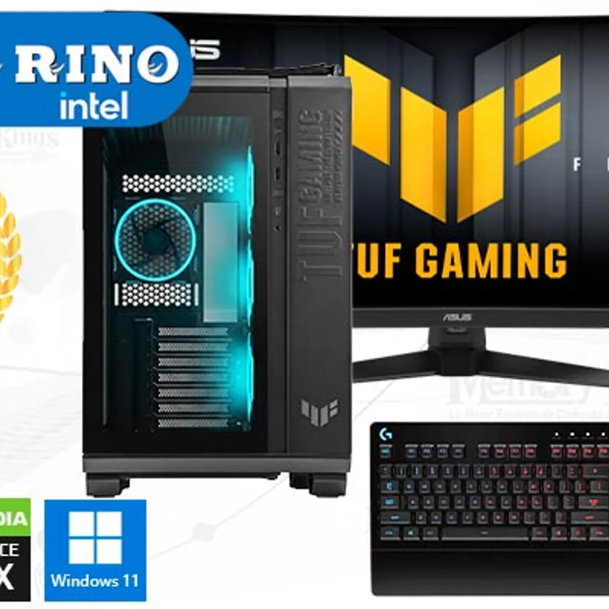 INTEL - Computadora Intel Core Ultra 7 265KF TUF GT502 32GB 1TB SSD 34" RTX 5070 12GB Windows 11 Pro