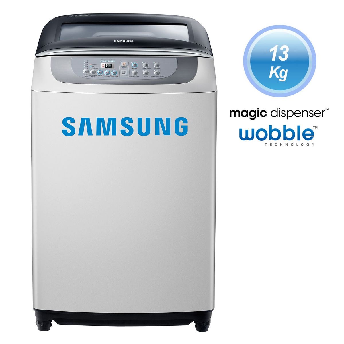 SAMSUNG - Lavadora 13 kg WA13F5L2UDY/PE Silver