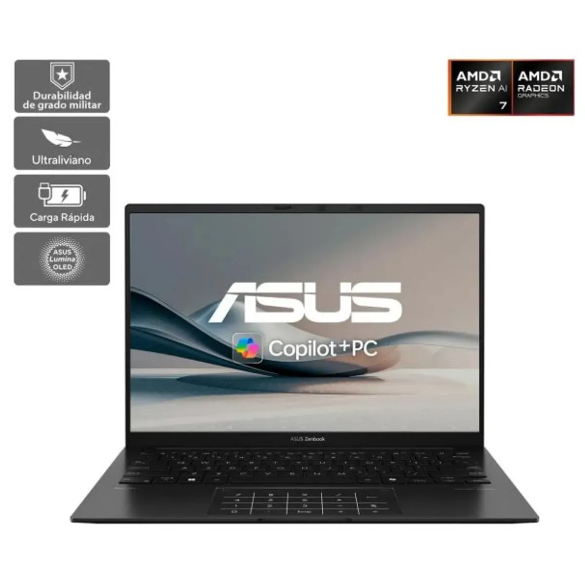 ASUS - Notebook ASUS Zenbook 14” WUXGA OLED AMD Ryzen AI 7 445 16GB RAM 1TB SSD WIN 11.