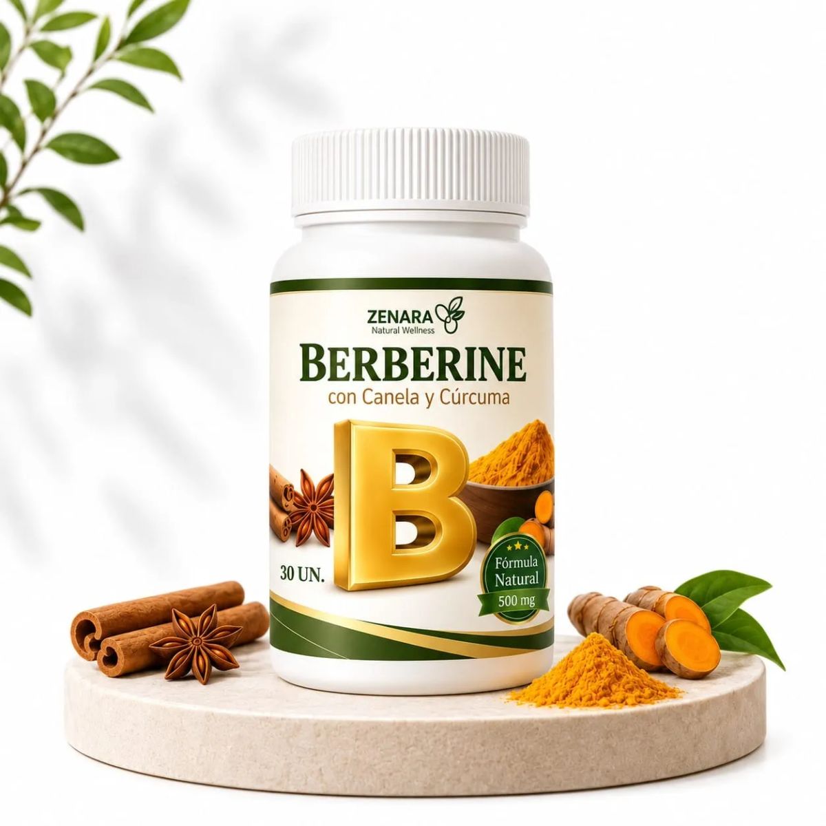 OEM - Berberina Berberine con Canela y Curcuma - Equilibrio de la Glucosa y Prevencion de la Diabetes