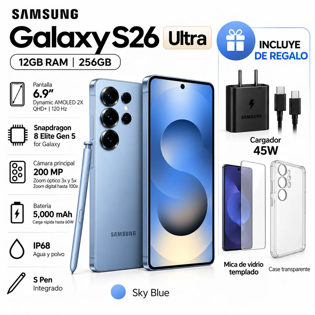 SAMSUNG S26 ULTRA 256GB + PACK ACCESORIOS., marca SAMSUNG - Foto Principal