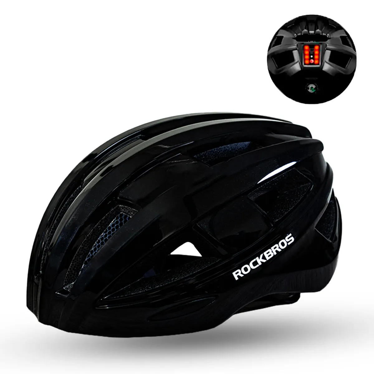 CASCO ROCKBROS NEGRO LUZ TRASERA ZK-013-BK, marca Rockbros - Foto Principal