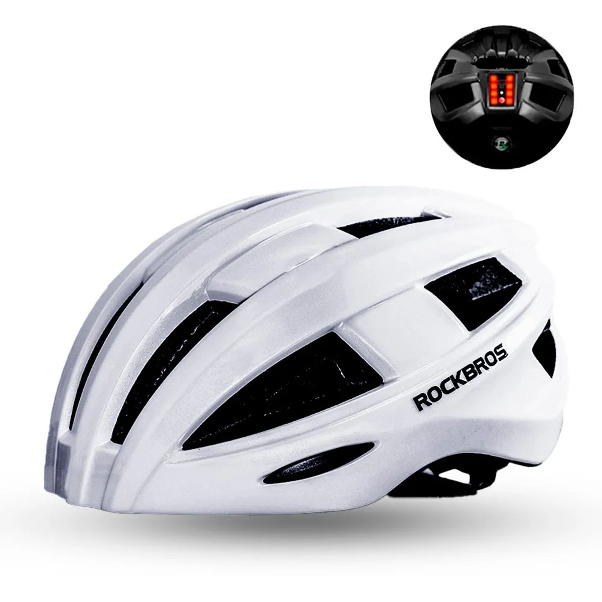 CASCO ROCKBROS BLANCO LUZ TRASERA ZK-013-W, marca Rockbros - Foto Principal
