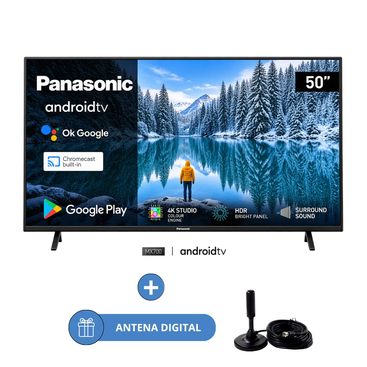 Panasonic - Televisor Panasonic LED 4K UHD Smart 50¨ TC-50MX700P + ANT DIGITAL