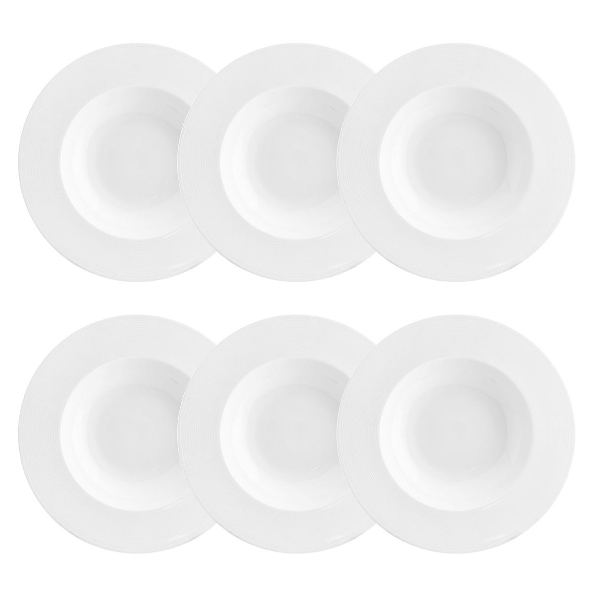 FERRAND - Set x6 Platos Hondos Porcelana 24 cm Wish