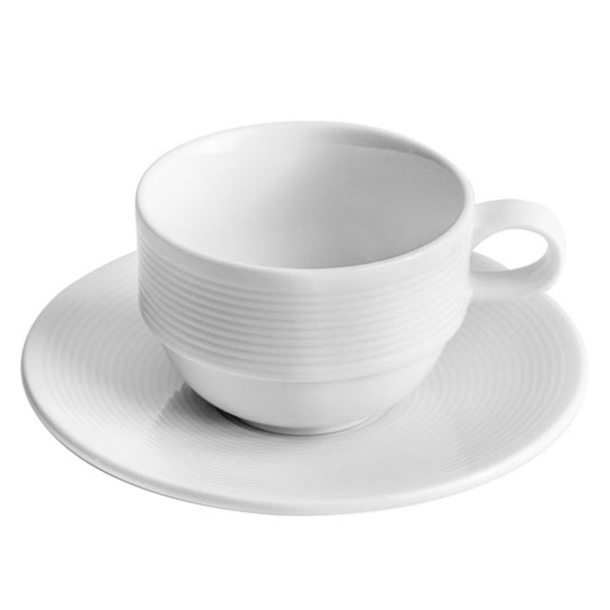 FERRAND - Set x6 Tazas Expreso con Plato Porcelana Wish