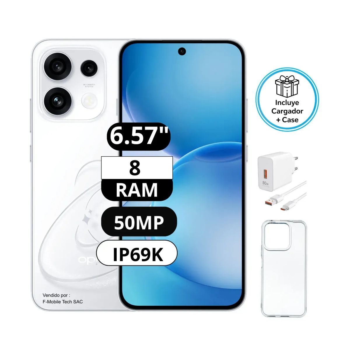OPPO - Reno16 F 8GB RAM 256GB + Smart Sports Watch