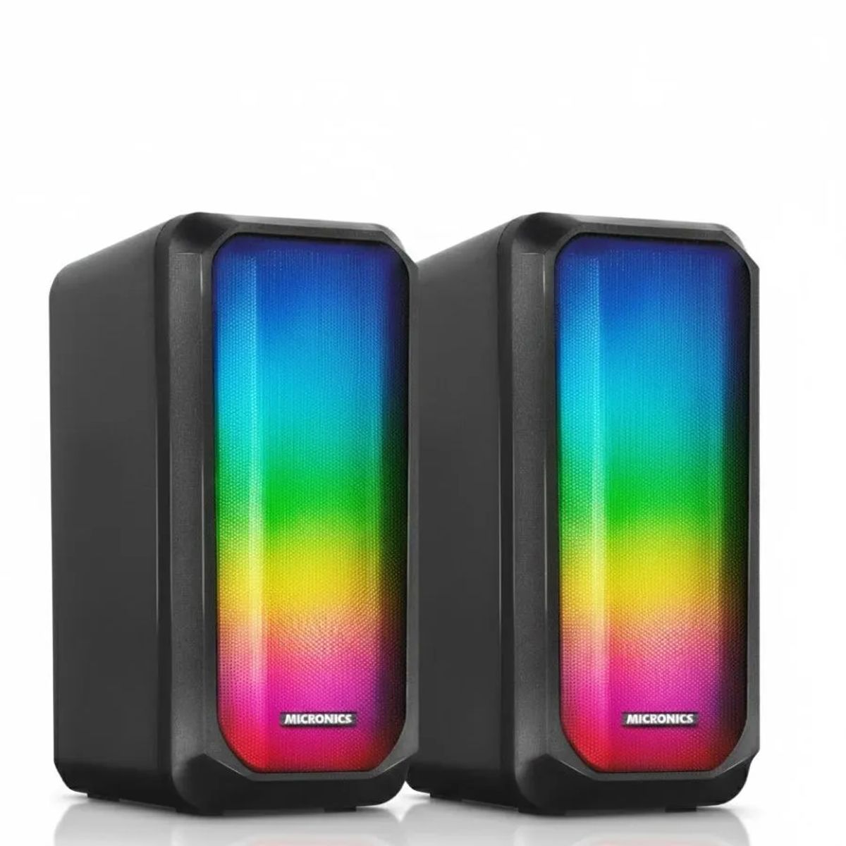 Parlantes para Pc  2.5 conexión Rgb Usb Negro, marca MICRONICS - Foto Principal