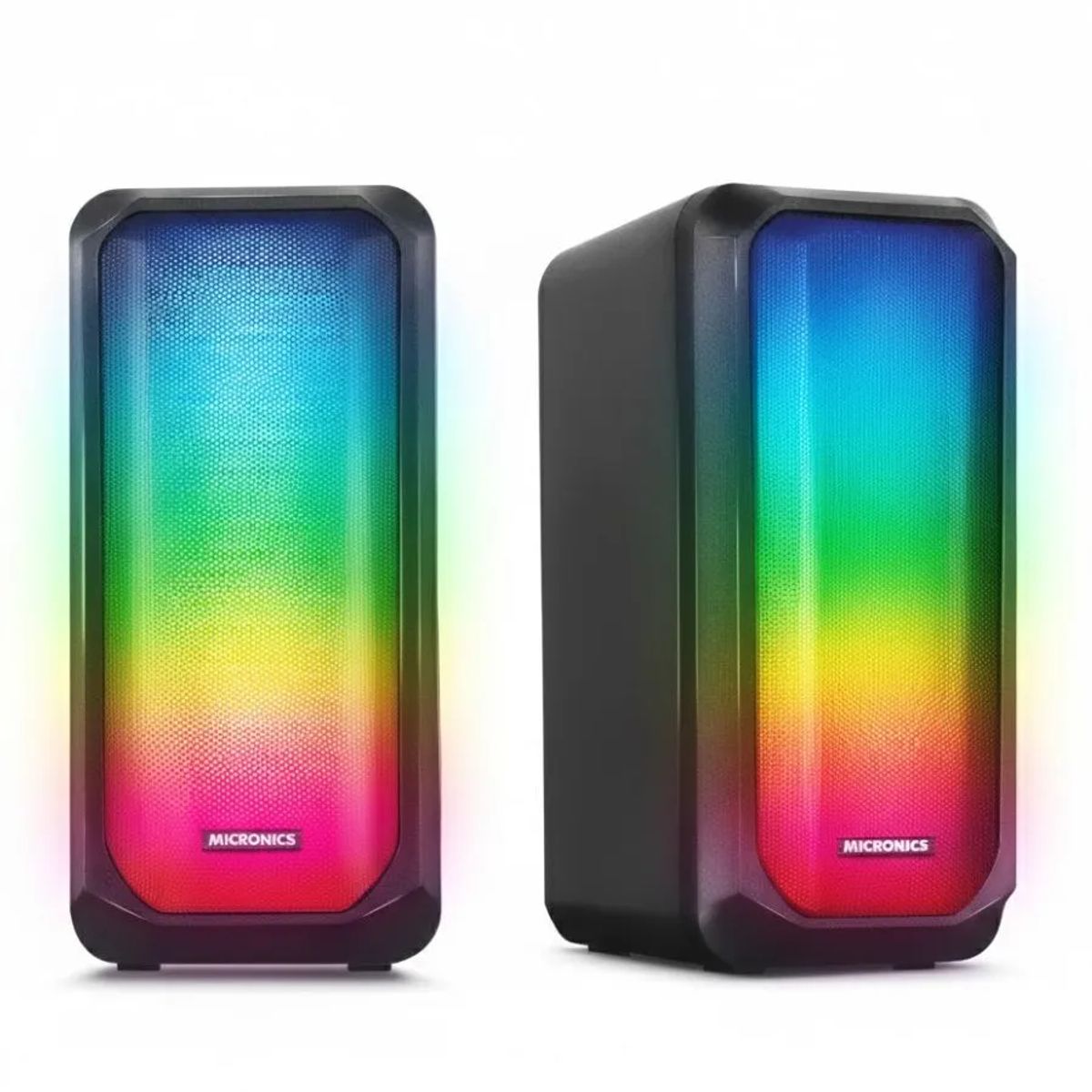 Parlantes para Pc  2.5 conexión Rgb Usb Negro, marca MICRONICS - Foto 2