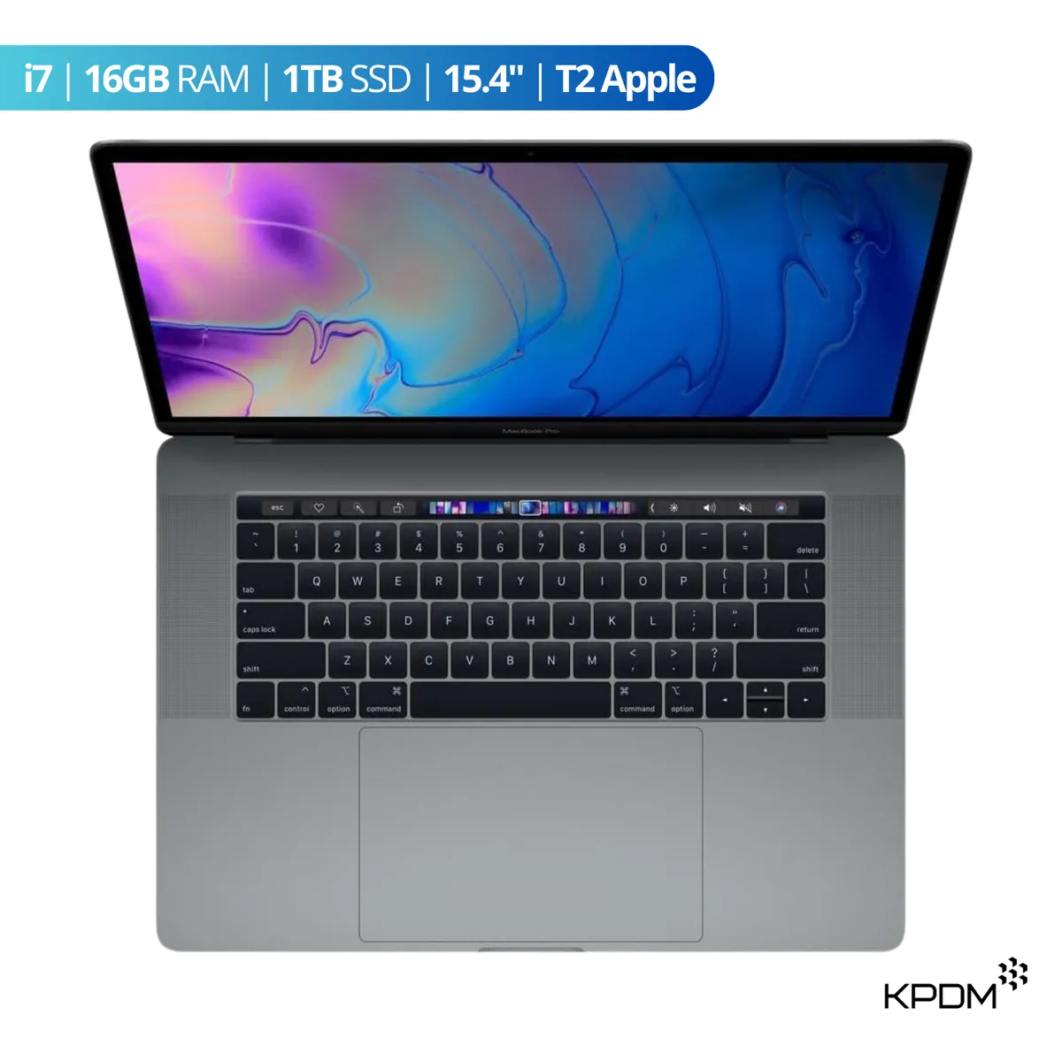APPLE - MacBook Pro 2019 15.4” i7 16GB RAM + 1TB SSD Gris Espacial Reacondicionado Grado A