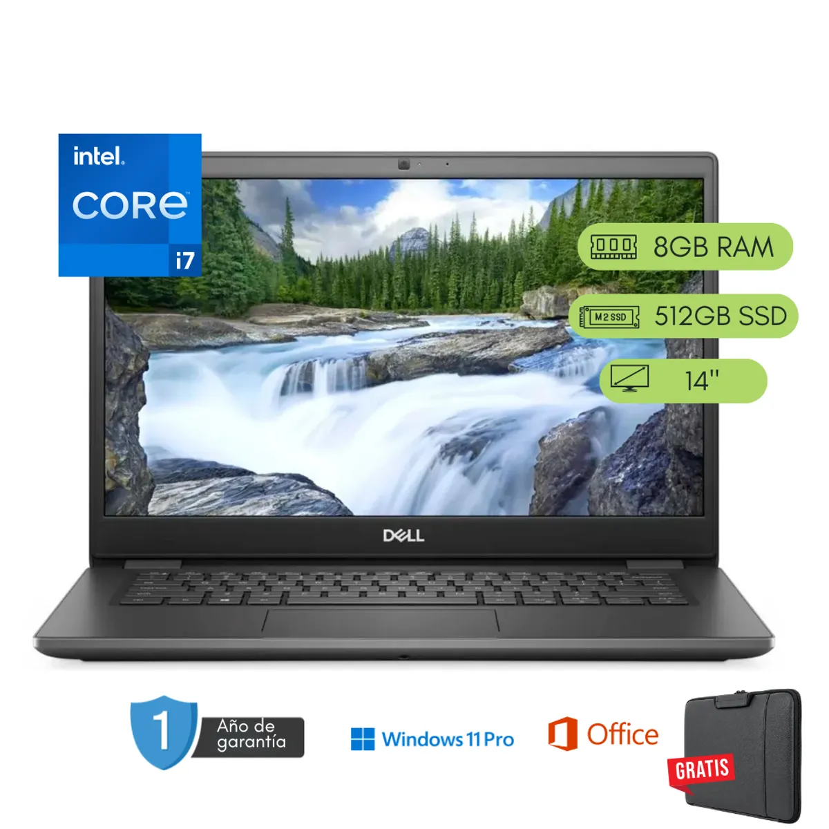 Dell - Laptop Dell Latitude 3410 Core i7 10ma 8GB RAM 512 GB SSD Reacondicionada