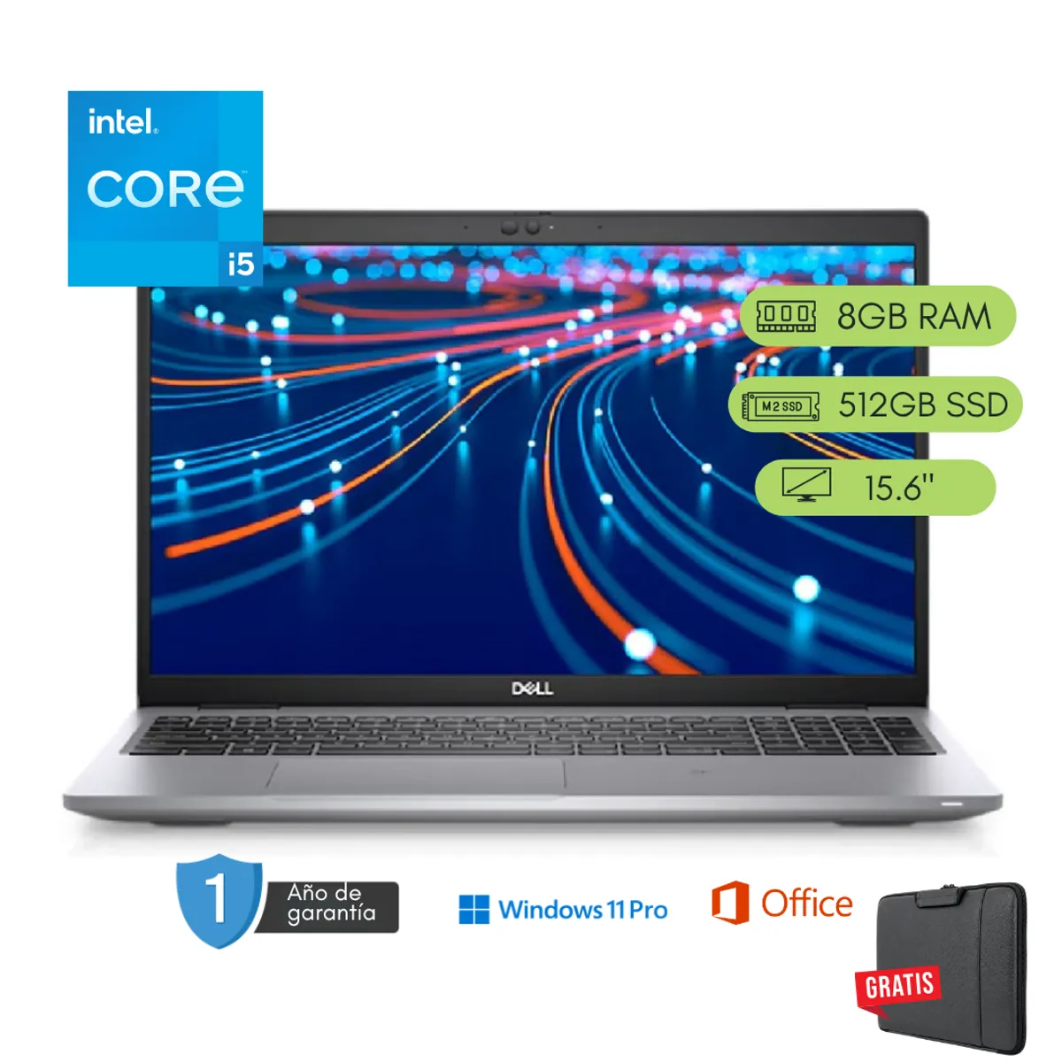 Dell - Laptop Dell Latitude 5520 Core i5 11va 8GB RAM 512 GB SSD Reacondicionada