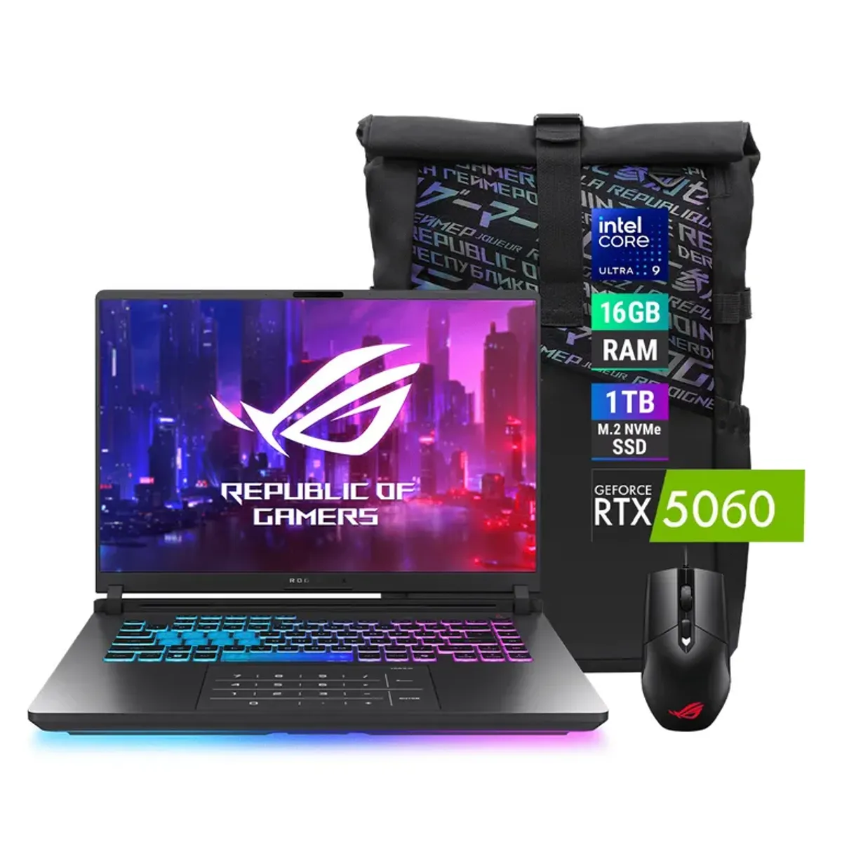 ASUS - Laptop ROG Strix G16 U9 16GB RAM 1TB SSD RTX 5060 8GB W11