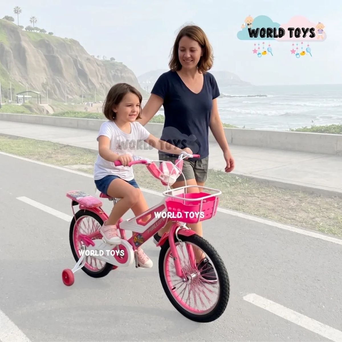 Bicicleta Para Niño Aro 20 «MEGATRON» con Canasta Light Pink, marca Baby - Foto 2