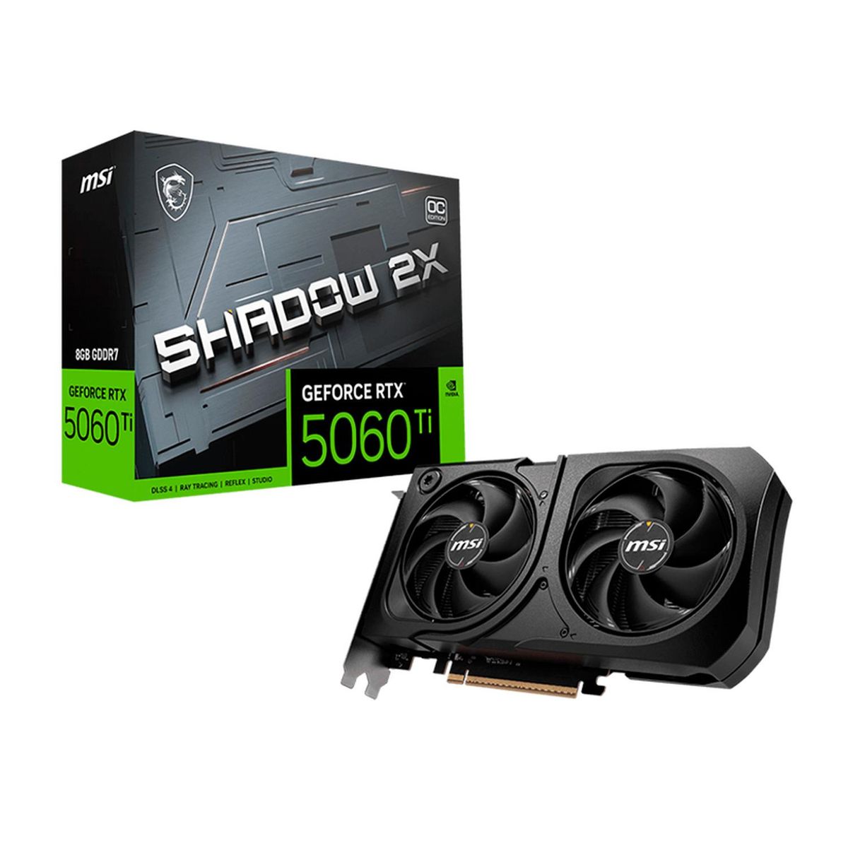 Msi - TARJETA DE VIDEO MSI RTX 5060TI 8GB SHADOW 2X OC PLUS GDDR7