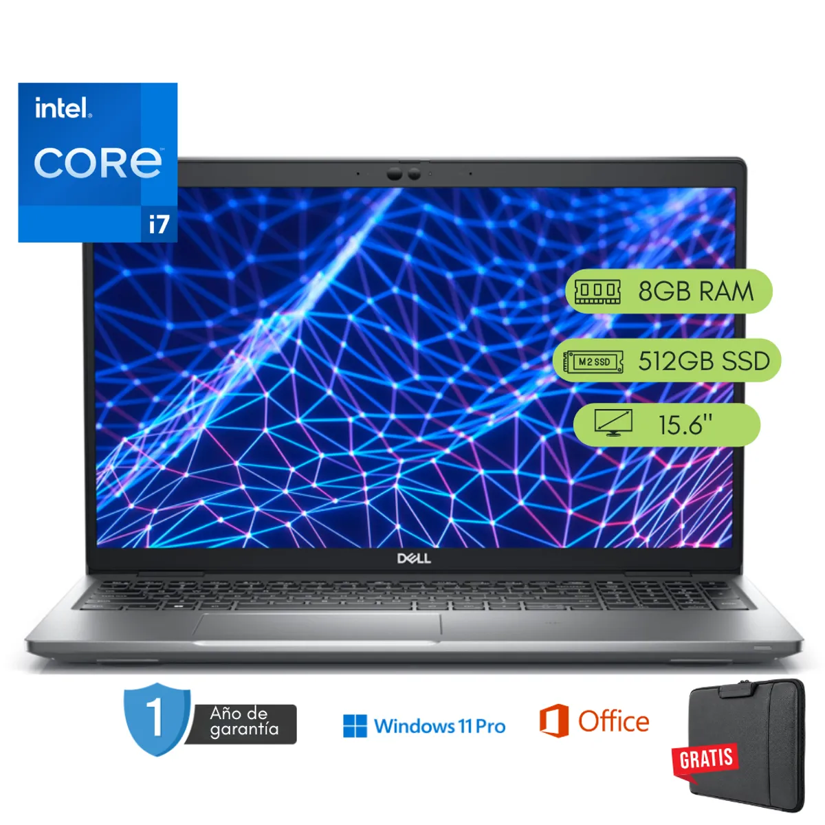 Dell - Laptop Dell Latitude 5530 Core i7 12va 8GB RAM 512 GB SSD Reacondicionada