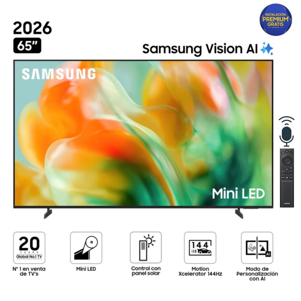 SAMSUNG - Televisor Samsung  65" Mini LED  65M80H Vision AI Smart TV - 2026