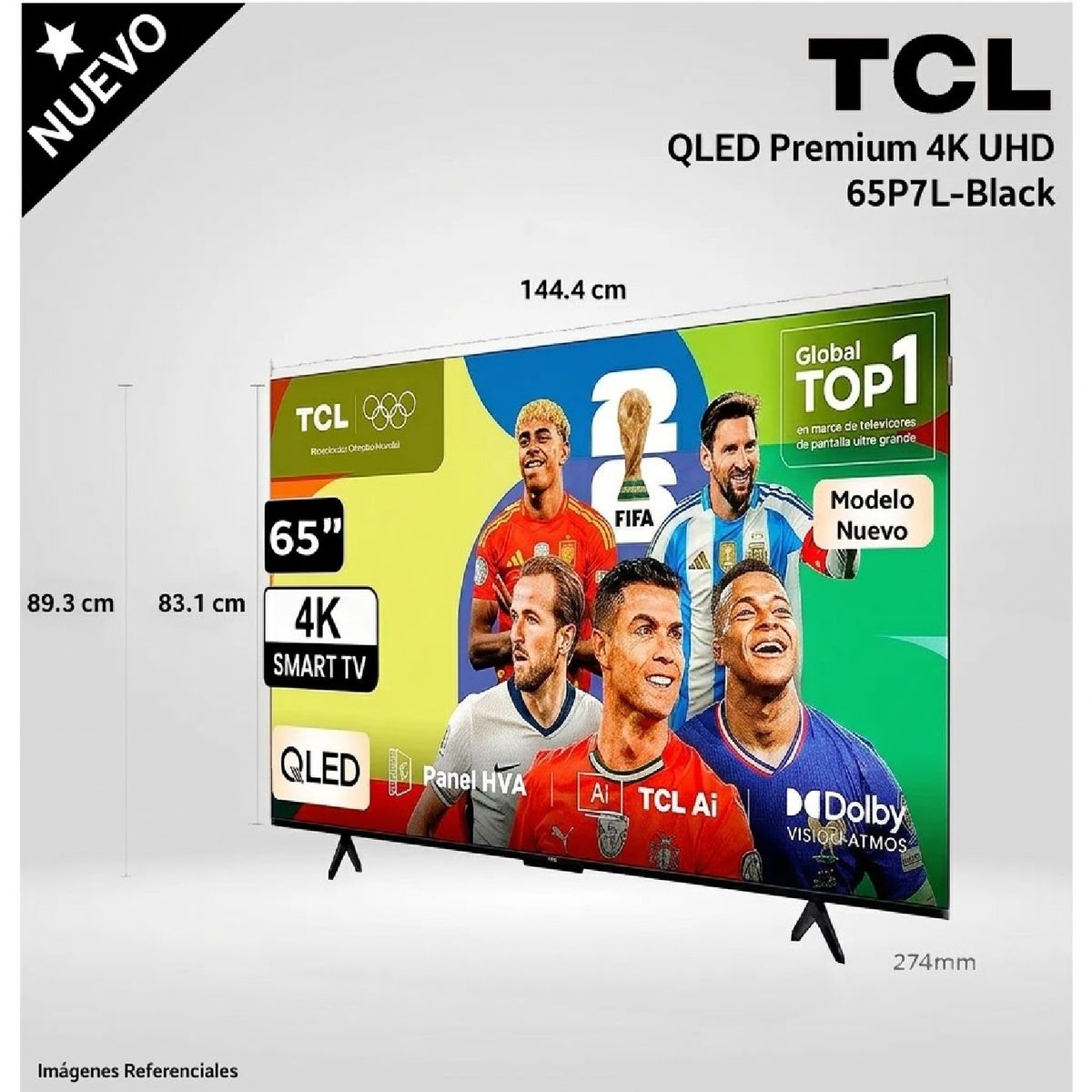 TCL - Televisor TCL 65P7L 65" Premium QLED 4K UHD Google TV