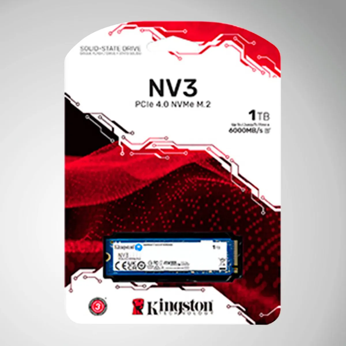 KINGSTON - Unidad de estado sólido Kingston NV3, M.2, NVMe PCIe 4.0 - 1TB