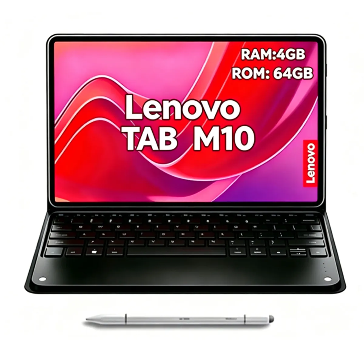 LENOVO - Tablet Lenovo M10 4GB+64GB WiFi 10.1 pulgadas y  Lápiz óptico &Teclado Negro.
