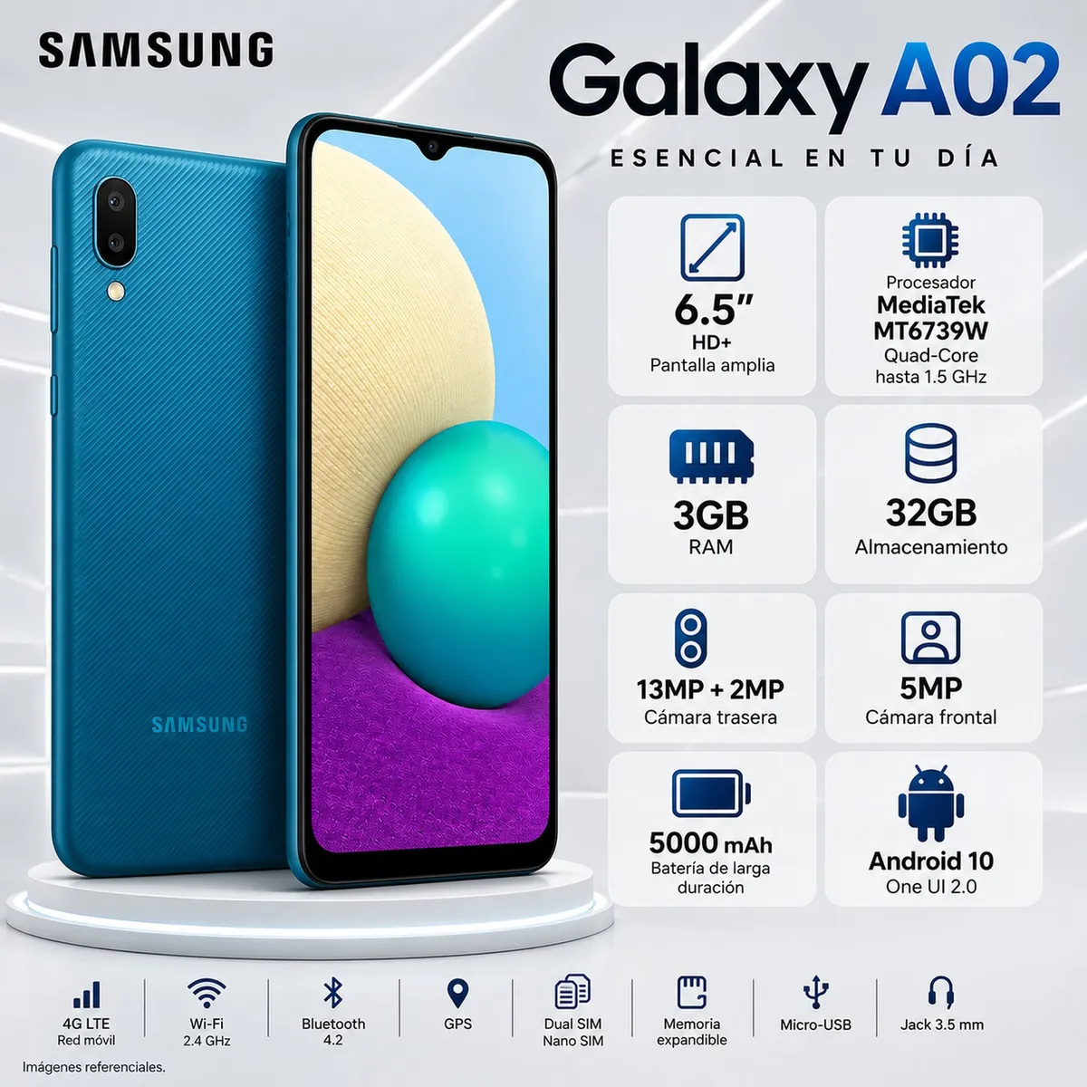 SAMSUNG - Celular Samsung Galaxy A02 3GB RAM 32GB