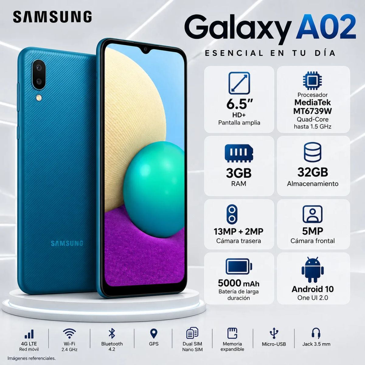 SAMSUNG - Celular Samsung Galaxy A02 3GB RAM 32GB