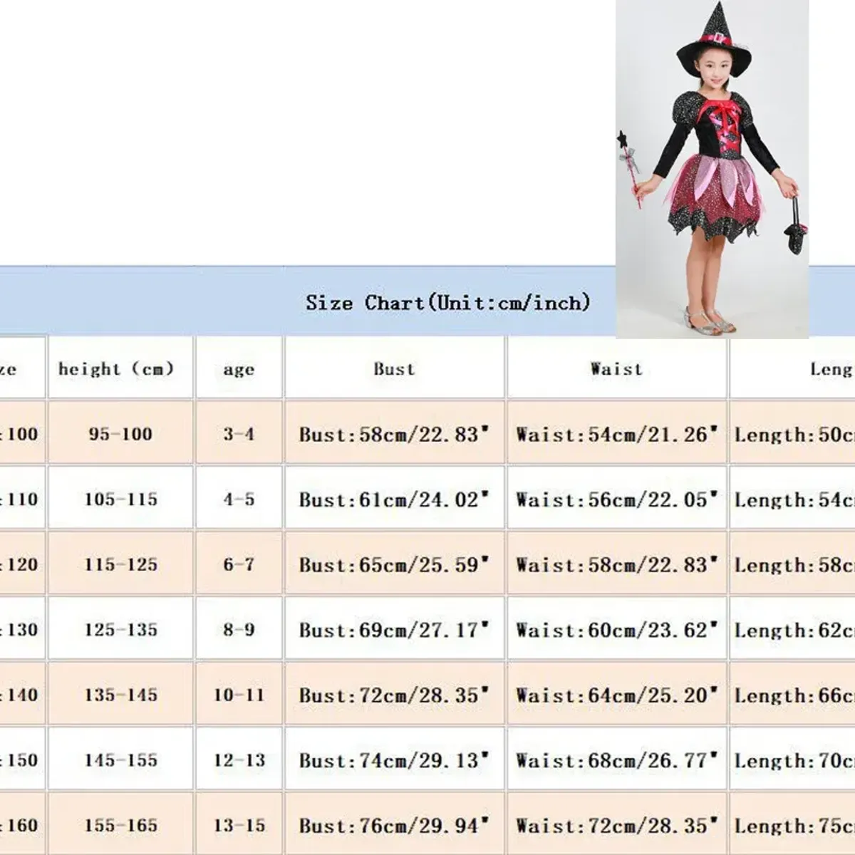 Disfraz de bruja hada para niñas para Halloween DANWEILE | Falabella Perú