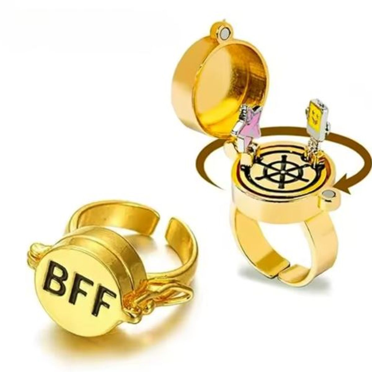 GENERICO - Anillos de la amistad Bob Esponja Set x2