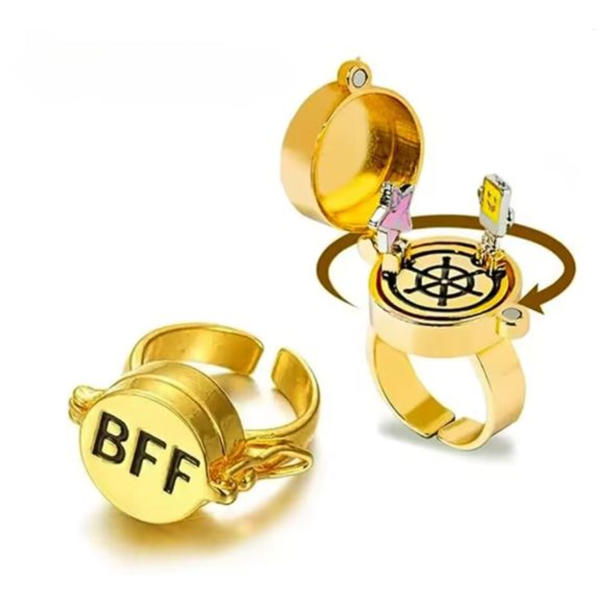 GENERICO - Anillos de la amistad Bob Esponja Set x2