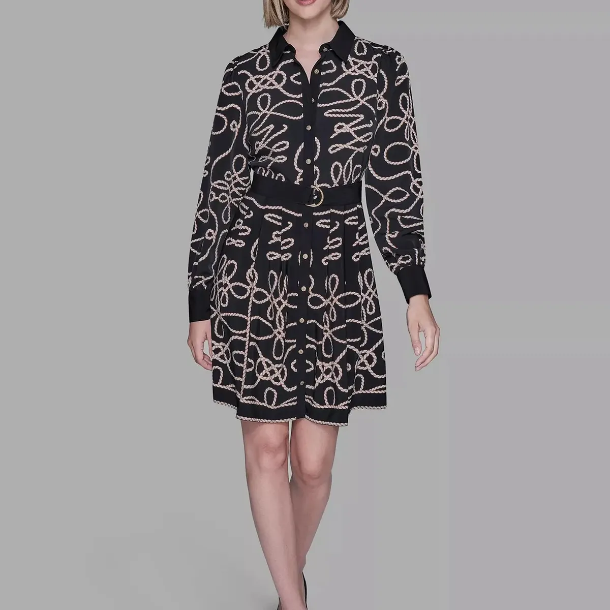 KARL LAGERFELD - VESTIDO CON DETALLES EN BIRCH  KL