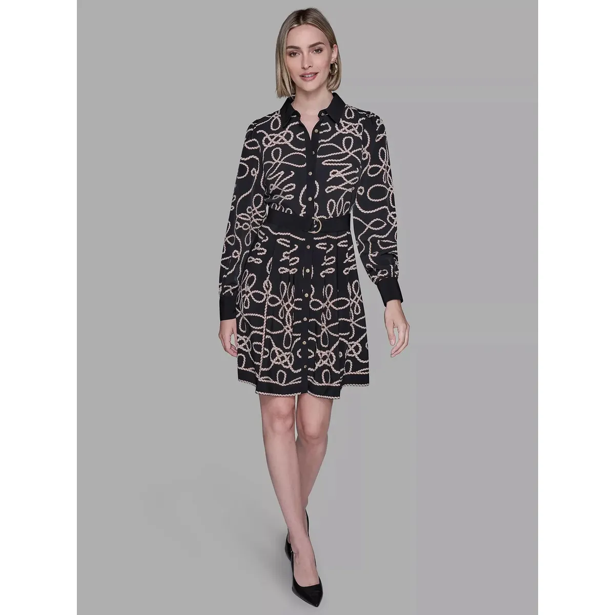 KARL LAGERFELD - VESTIDO CON DETALLES EN BIRCH  KL