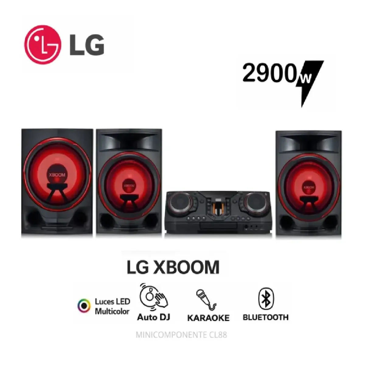 LG - Minicomponente LG XBOOM CL88 2900W Bluetooth Karaoke Party Link