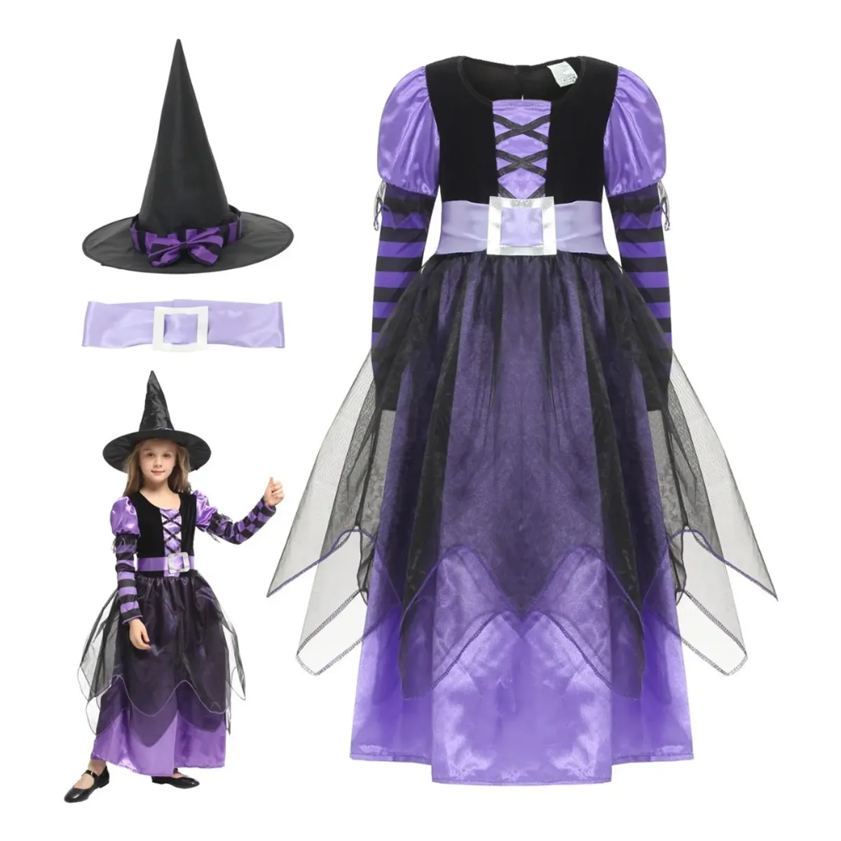 Disfraz De Bruja Para Niños + Sombrero De Bruja GIOIO | Falabella Perú