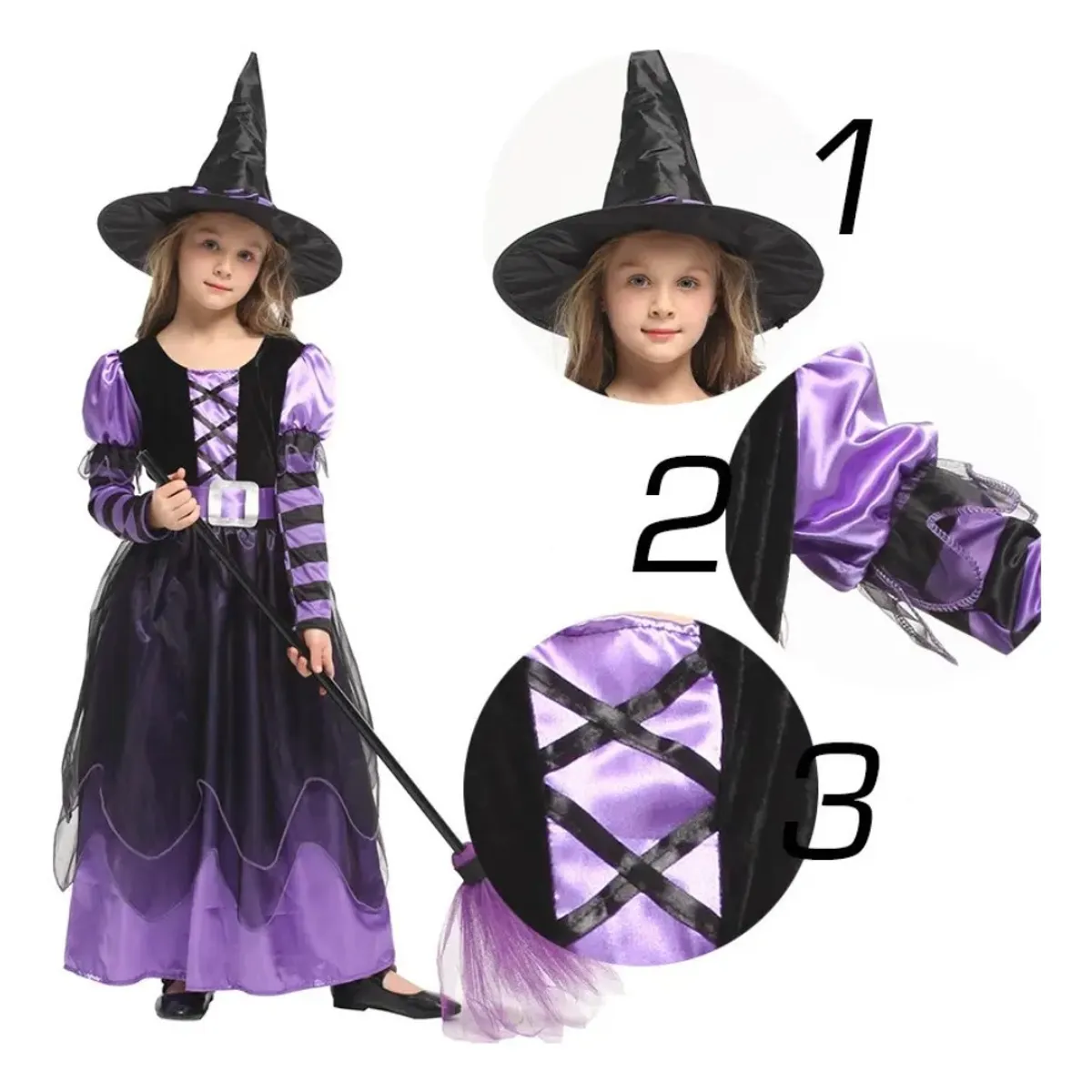 Disfraz De Bruja Para Niños + Sombrero De Bruja GIOIO | Falabella Perú
