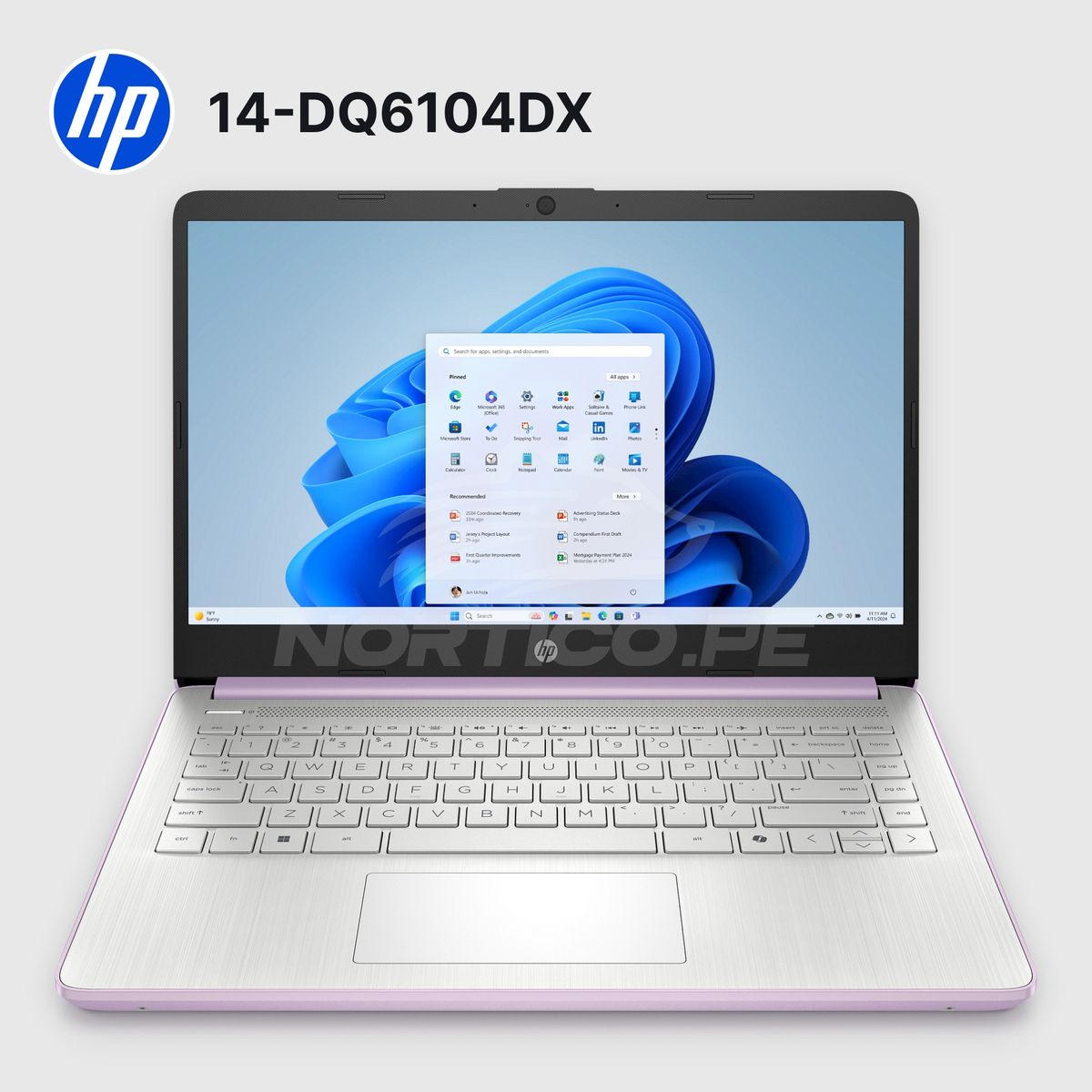HP - Laptop HP 14-DQ6104DX N150 4GB128GBUFS 14" (D0SN8UA#ABA)