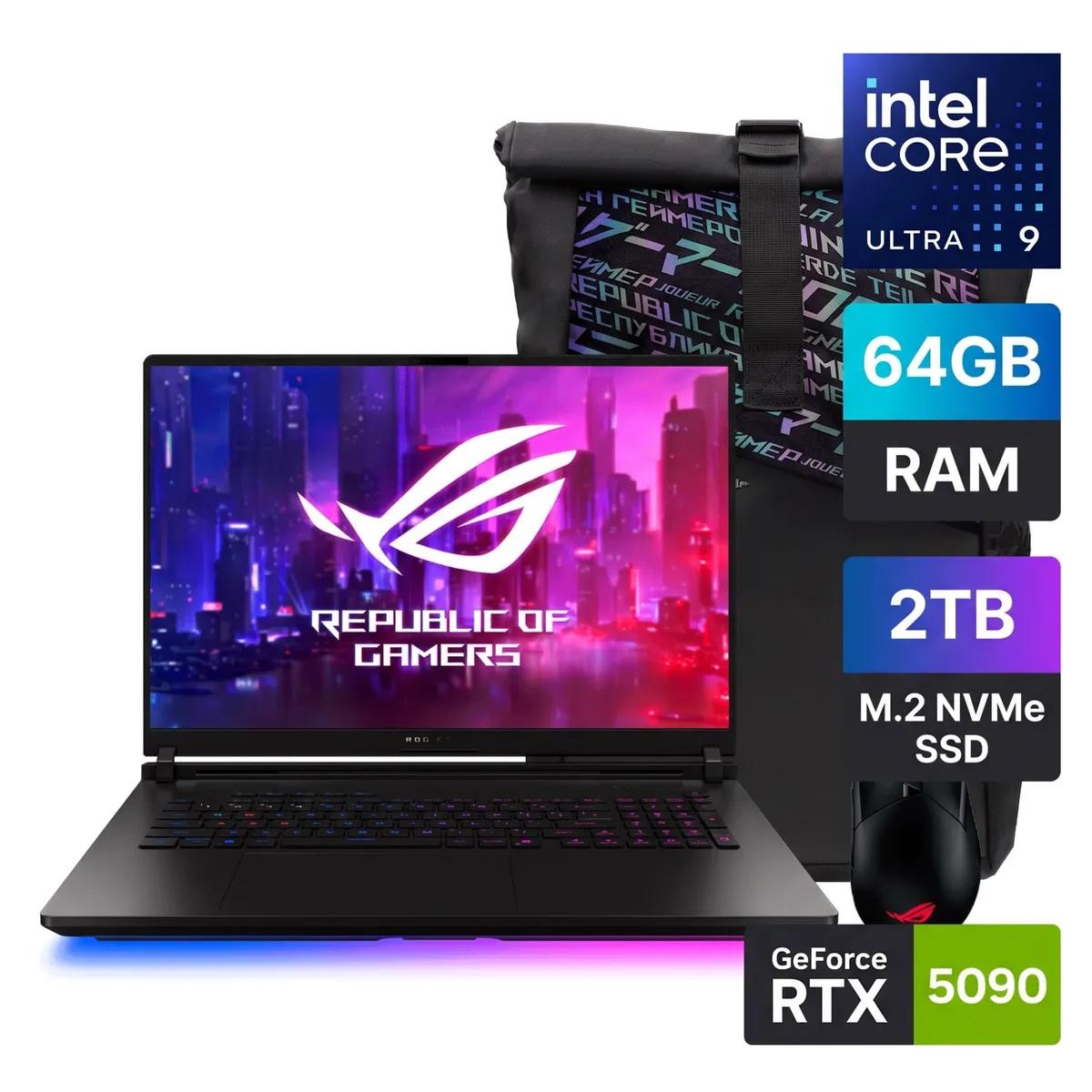 ASUS - Laptop Asus ROG Strix SCAR 18 U9 64GB 2TB RTX 5090 24GB W11