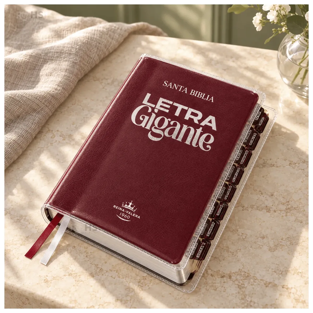 Biblia Reina Valera 1960 Letra Gigante - Color Vino, Tapa Flexible ...