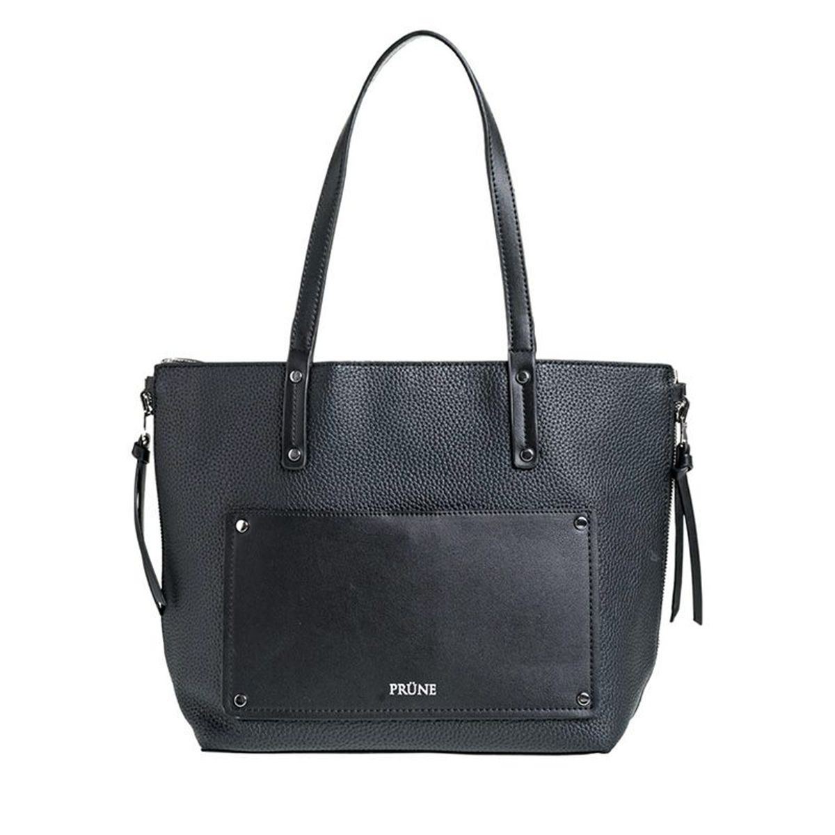 PRUNE - Cartera Río Efecto Cuero Negro 