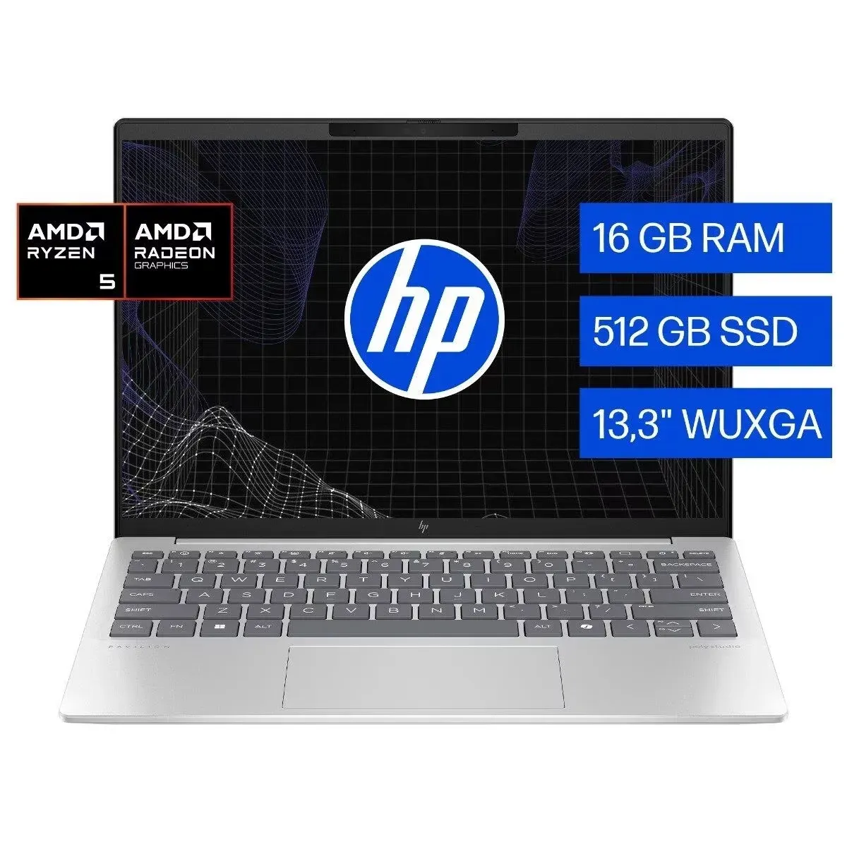HP - HP PAVILION AERO 13-BG0002LA AMD RYZEN 5 8640U 16GB 512GB SSD 13.3 WUXGA WIN 11