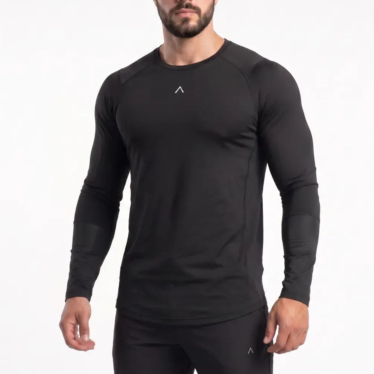 ALPHA FIT - Polo de Compresion deportivo - Ropa deportiva Hombre Gym running Alpha